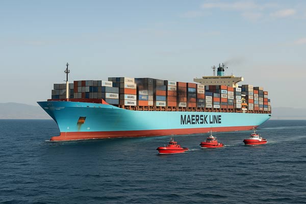 【非売品】MAERSK WORLD ATLAS gCaptain Article: Marie Maersk Resumes Voyage After Successful