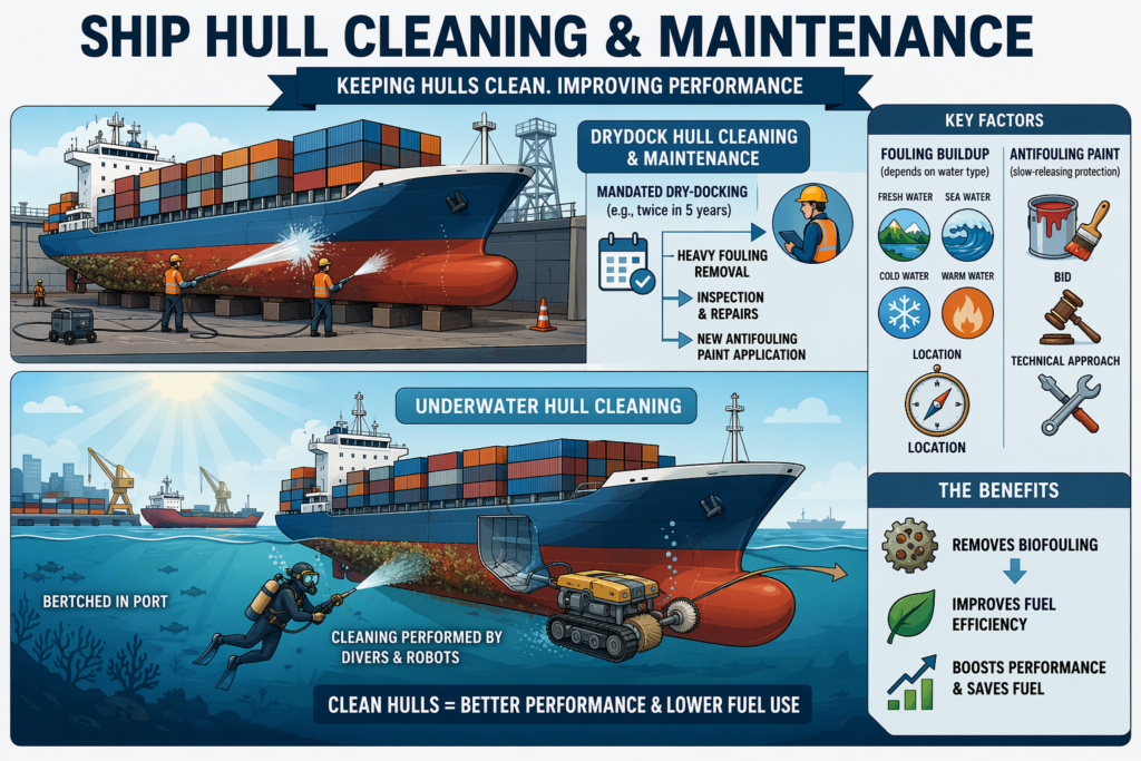 MarineInsight Article: Underwater Ship Hull Cleaning: Techniques, ROVs ...